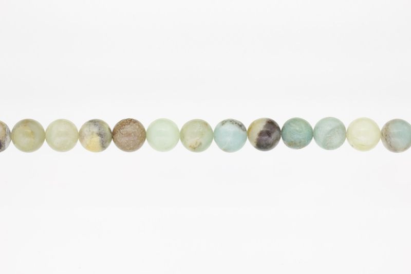 NATURAL STONE BEADS - AMAZONITE - 10mm - STRING (38pcs.) Hole-1.8mm
