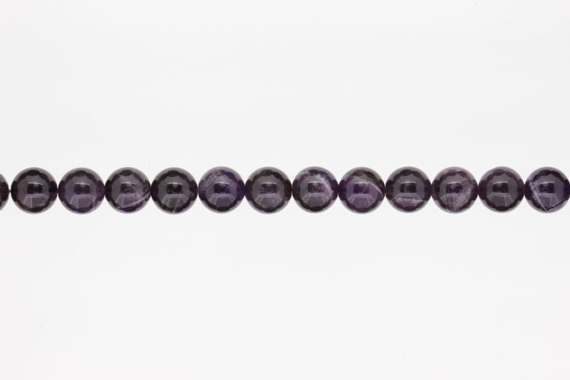 NATURAL STONE BEADS - AMETHYST - 10mm - STRING (38pcs.) Hole-1.8mm
