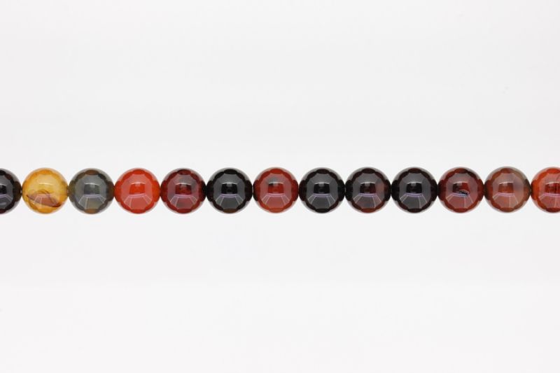 NATURAL STONE BEADS - CARNEOL - 10mm - STRING (38pcs.) Hole-1.8mm