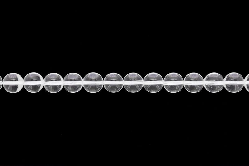 NATURAL STONE BEADS - MOUNTAIN CRYSTAL - 10mm - STRING (38pcs.) Hole-1.8mm