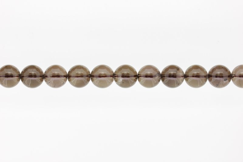 NATURAL STONE BEADS - QUARTZ SMOKED - 12mm - STRING (32pcs.) Hole-2.0mm