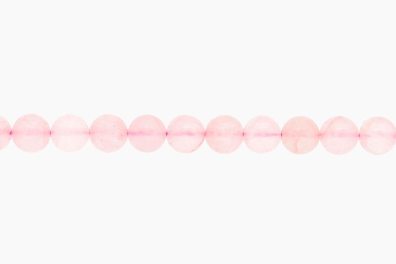 NATURAL STONE BEADS - QUARTZ PINK - 12mm - STRING (32pcs.) Hole-2.0mm