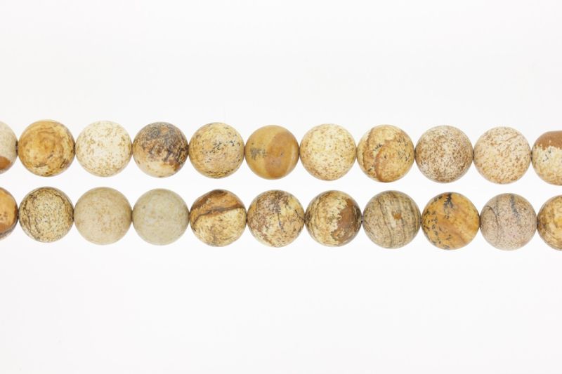 NATURAL STONE BEADS - JASPER - 12mm - PACKAGE (2x32pcs.) Hole-2.0mm