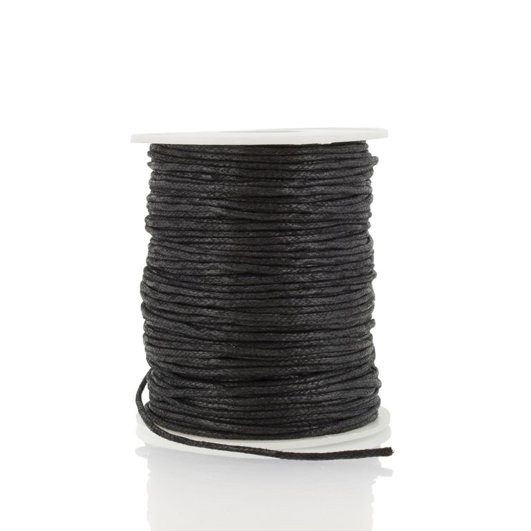 COTTON THREAD 1.5mm - BLACK 332 - 70meters