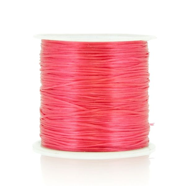 ELASTIC CRYSTAL STRING - FLAT - 0.8mm CYCLAMEN - 100meters