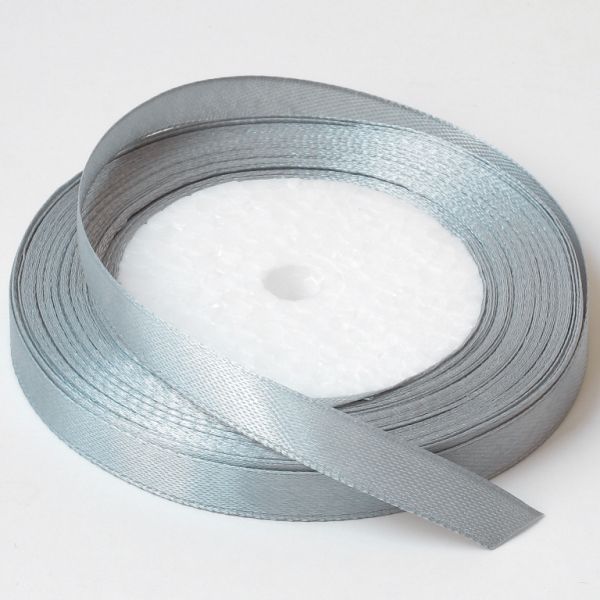 SATIN RIBBON 1.0cm - GRAY (LIGHT) 059 - PACKAGE 10х25yards(22m)