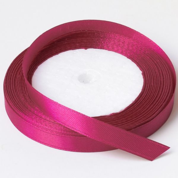SATIN RIBBON 1.0cm - CYCLAMEN (DARK) 028 - 25yards(22m)