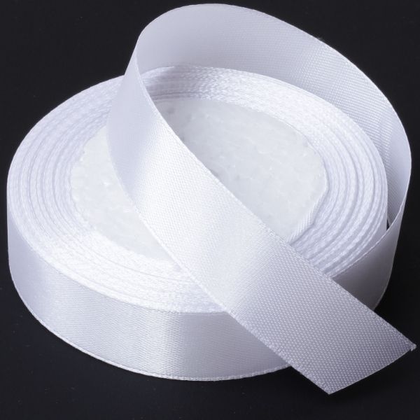 САТЕН 2.0см - БЯЛО 001 - 25ярда(22м)