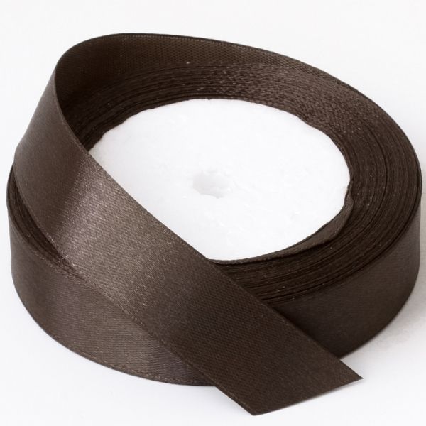 SATIN RIBBON 2.0cm - BROWN (DARK) 037 - 25yards(22m)
