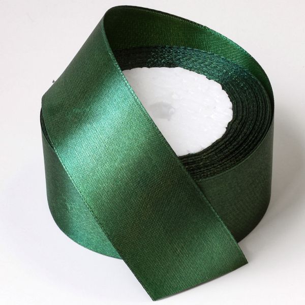 SATIN RIBBON 4.0cm - GREEN (DARK) 049 - 25yards(22m)