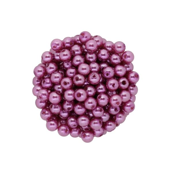 ПЛАСТМАСОВИ ПЕРЛИ - ТОПЧЕ - 6мм ПЕПЕЛ ОТ РОЗИ 38 - ПАКЕТ 500 гр. Отвор-1.8мм (5000 бр.)