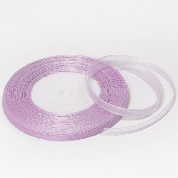 ORGANZA RIBBON 0.6cm - PURPLE (LIGHT) 044 - PACKAGE 10x50yards(45m)