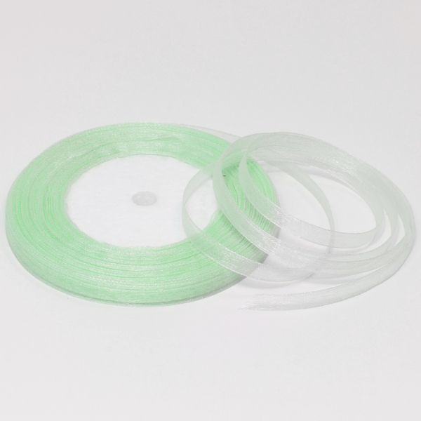 ORGANZA RIBBON 0.6cm - RESEDA 080 - 50yards(45m)