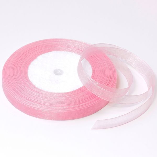 ORGANZA RIBBON 1.0cm - ROSE DUST (LIGHT) 071 - 50yards(45m)