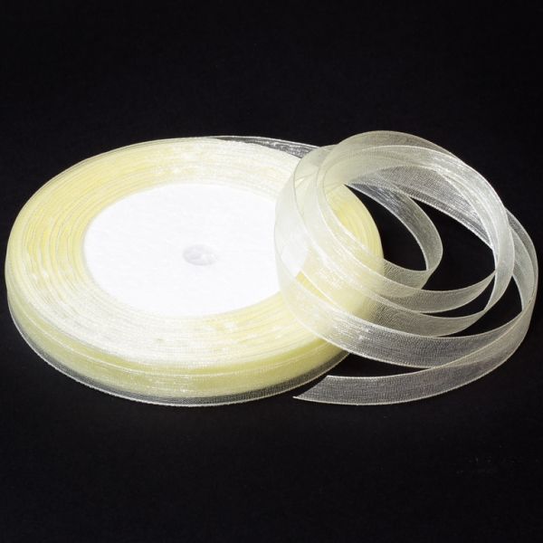 ORGANZA RIBBON 1.0cm - YELLOW (LIGHT) 009 - 50yards(45m)