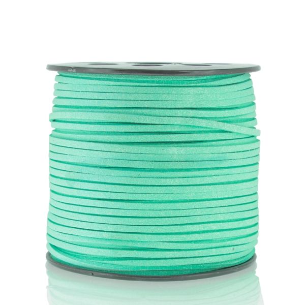 SUEDE FAUX CORD - 3mm - MINT - PACKAGE 2х100yards(91m)