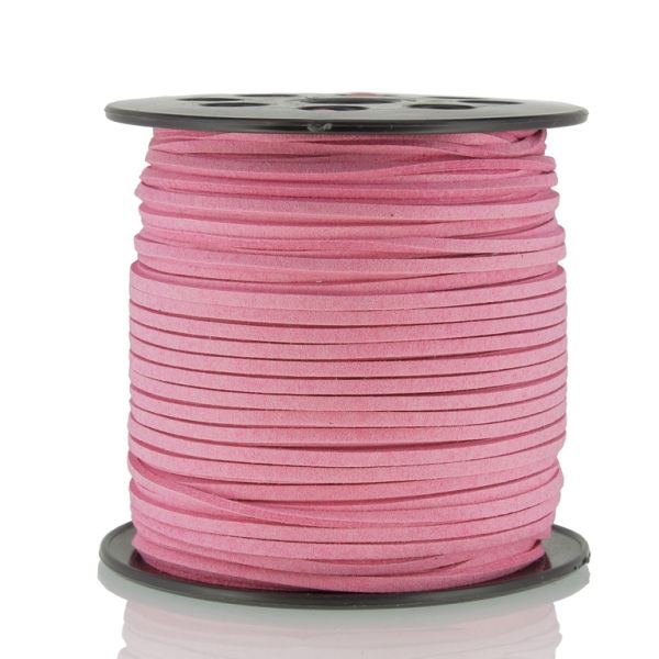 SUEDE FAUX CORD - 3mm - PINK (DARK) - 100yards(91m)