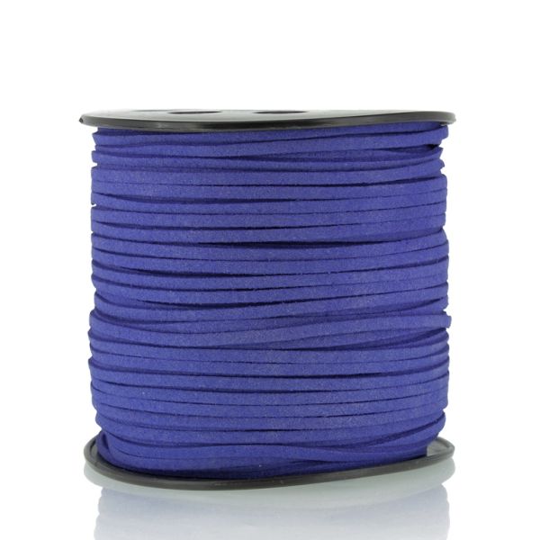 SUEDE FAUX CORD - 3mm - BLUE - 100yards(91m)