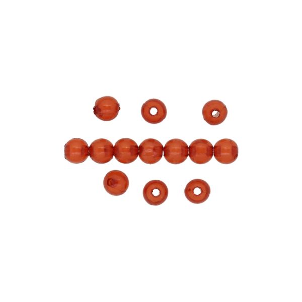 ACRYLIC BEADS BEAD IN BEAD - BALL - 8mm RED - 50g Hole-2.3mm (203pcs.)