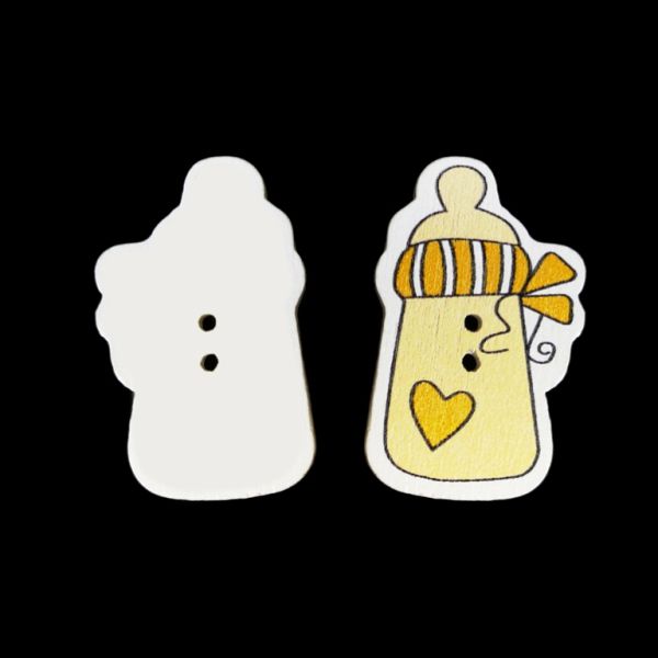 ДЪРВЕНИ ФИГУРКИ - ТИП КОПЧЕ - БЕБЕШКИ - ШИШЕ 01 - 23х37х2мм МИКС - 10 бр. Отвор-2х2.0мм