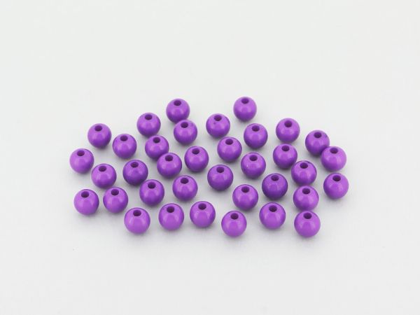 ПЛЪТНИ ПЛАСТМАСОВИ МЪНИСТА - ТОПЧЕ - 6мм ЛИЛАВО С13 - 50 гр. Отвор-1.8мм (440 бр.)