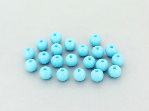 ПЛЪТНИ ПЛАСТМАСОВИ МЪНИСТА - ТОПЧЕ - 8мм СИНЬО СВ. С29 - 50 гр. Отвор-1.8мм (180 бр.)