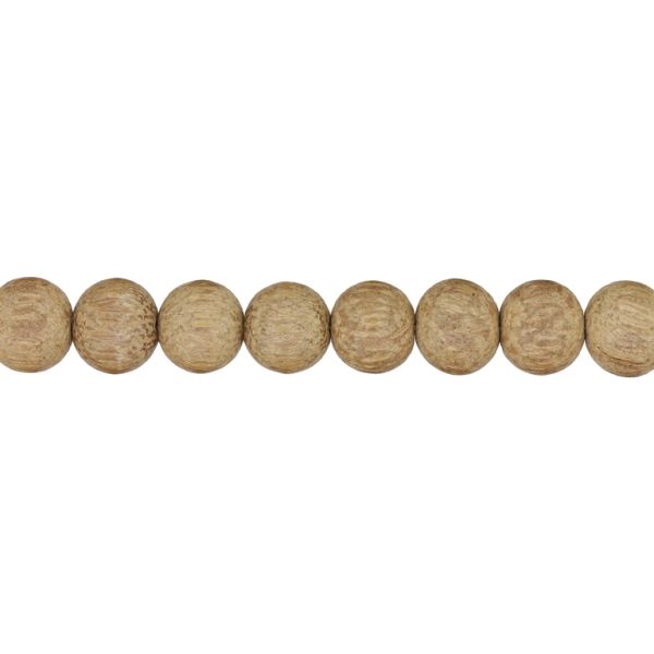 COCONUT BEADS - BALL - 10mm NATURAL - STRING (80pcs.) Hole-2.5mm 
