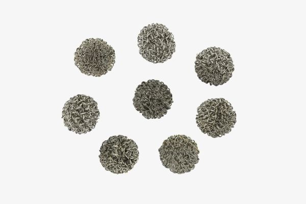 METAL BEADS - WIRE YARN - BALL 04 - 16 MM NICKEL COLOR - 50pcs.