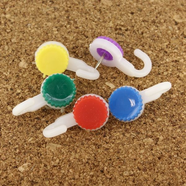 OFFICE ACCESSORIES - PLASTIC CORK PLIERS WITH PLASTIC HEAD WITH HOOK - 13x27mm MIX - 10pcs.