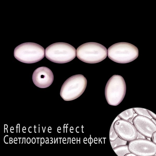 PLASTIC BEADS COVERED BY TRANSPARENT VARNISH - MIRACLE BEADS - OVAL - 17х12mm PINK - 500g Hole-1.8mm (400 pcs.)