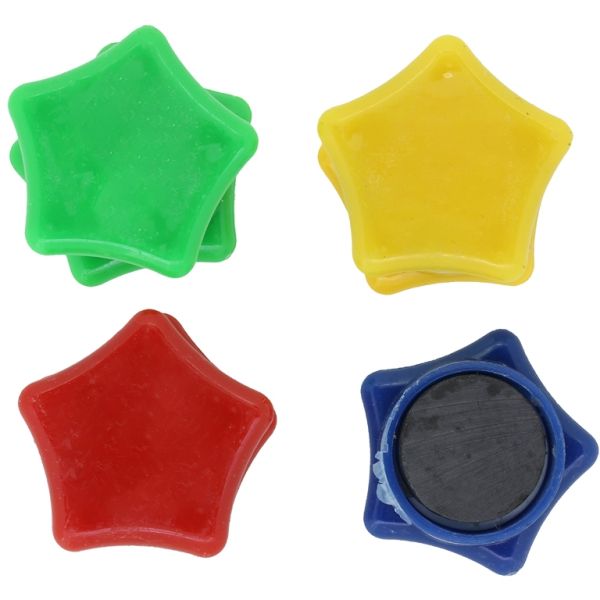 OFFICE ACCESSORIES - MAGNET WITH PLASTIC COATING - STAR - 28x9mm MIX - 5pcs.