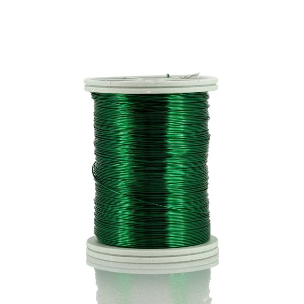 METAL ELEMENTS - COPPER WIRE - 0.4mm GREEN (DARK) 07 - 1pc. (32m)