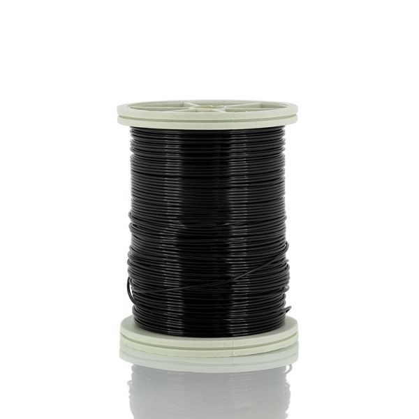 METAL ELEMENTS - COPPER WIRE - 0.6mm BLACK 15 - 6x13meters