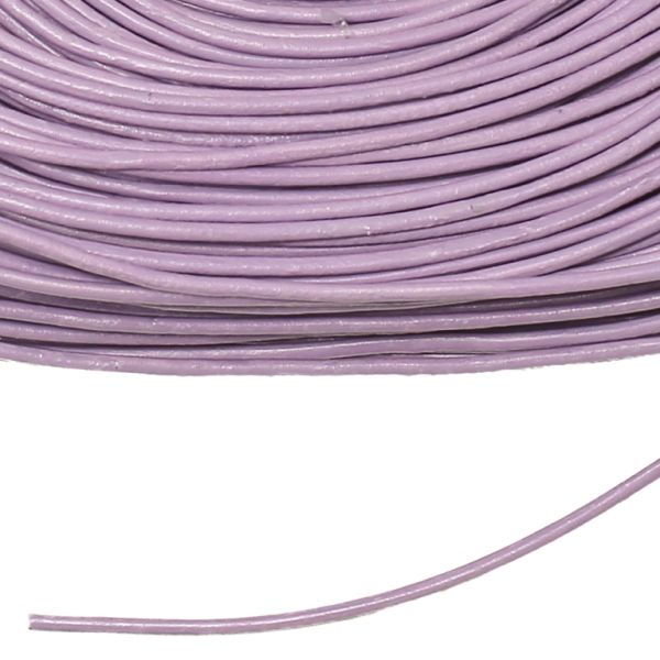 LEATHER NATURAL - ROUND - 1.5mm PURPLE - 2meters