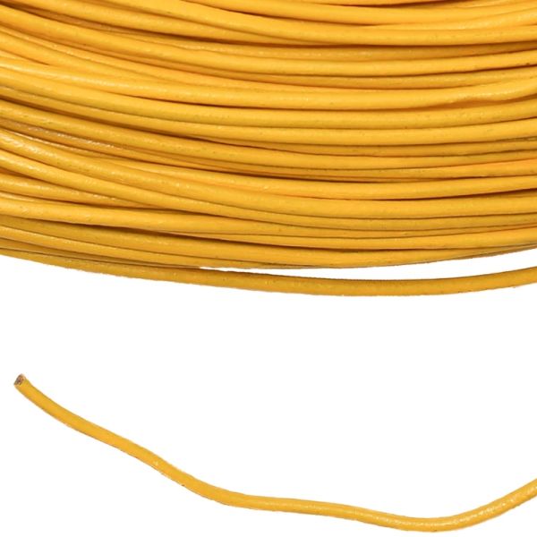 LEATHER NATURAL - ROUND - 2.0mm YELLOW - 100yards(91m)