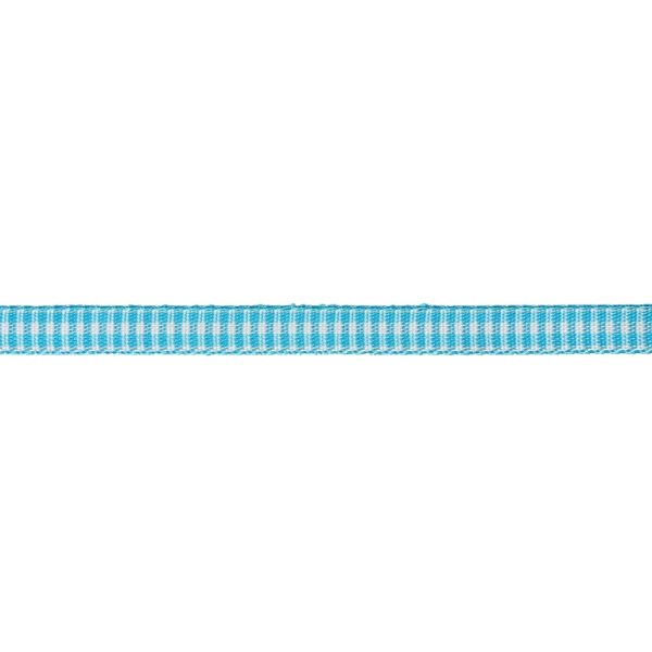 COUNTRY CHECK PATTERN RIBBON - 6mm BLUE (LIGHT) AND WHITE - 200yards(182m)