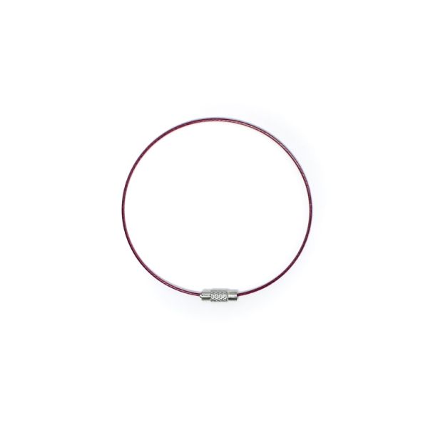 ВРЪЗКА СЪС ЗАКОПЧАЛКА - СТОМАНЕНА КОРДА 1мм - ГРИВНА - 65мм ВИОЛЕТОВО Т. - 1 бр.