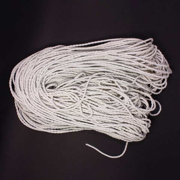 FAUX LEATHER - BRAIDED - 3mm WHITE - 100yards(91m)