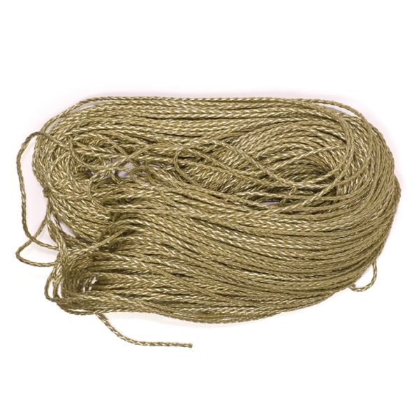 FAUX LEATHER - BRAIDED - 3mm GOLD - 100yards(91m)