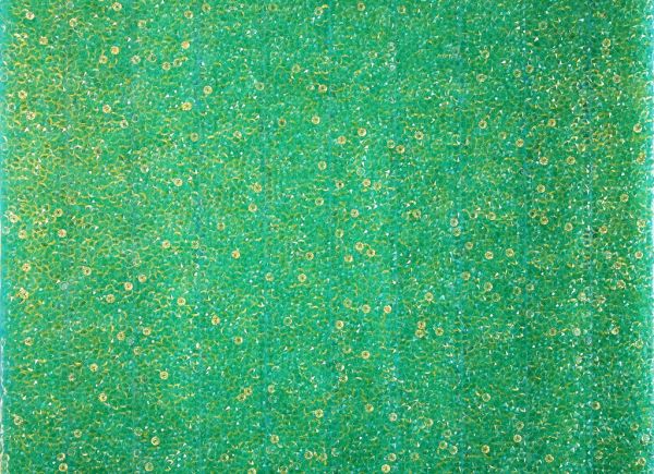 ADHESIVE BEADS - HOTFIX RESIN - RHINESTONE SHEETS - 23x40.5cm GREEN (LIGHT) - 1pc.