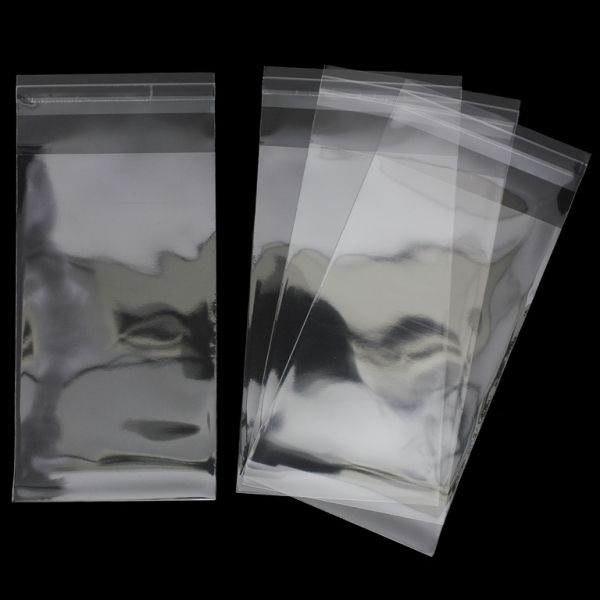 PACKAGING - CELLOPHANE ENVELOPE - TRANSPARENT - 8x14+4cm (40µ) - 200pcs.