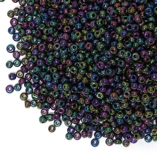 СТЪКЛЕНИ МЪНИСТА СИНЦИ - ТОПЧЕ 3мм - ИРИС - МИКС 605 - 50 гр. Отвор-1.0мм