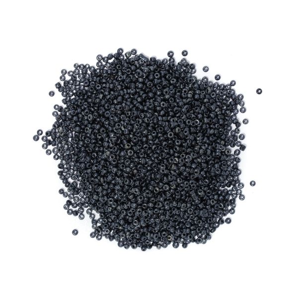 GLASS SEED BEADS - BALL 3mm - IRIS - HEMATITE 606 - PACKAGE 450g Hole-1.0mm