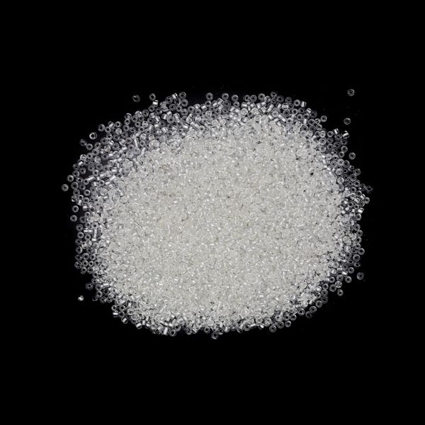 GLASS SEED BEADS - BALL 2mm - SILVER LINED - WHITE 21 - PACKAGE 450g Hole-0.8mm