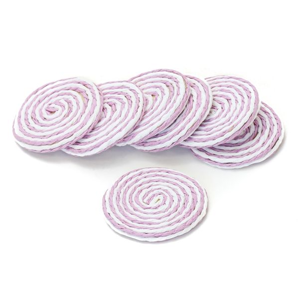 FIGURES FROM THREAD - CIRCLE 02 - 43x5mm - WHITE-PURPLE - PACKAGE 30pcs.
