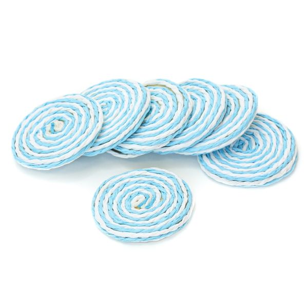 FIGURES FROM THREAD - CIRCLE 02 - 43x5mm - WHITE-BLUE (LIGHT) - PACKAGE 30pcs.