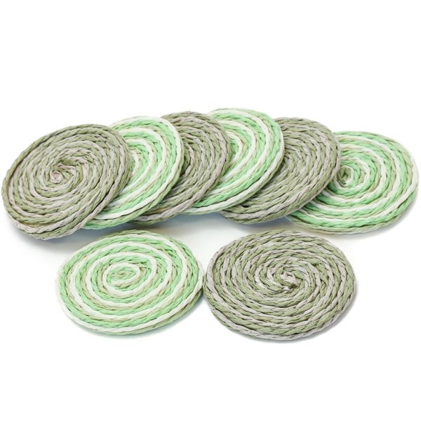 FIGURES FROM THREAD - CIRCLE 03 - 47x5mm - GREEN MIX - PACKAGE 30pcs.