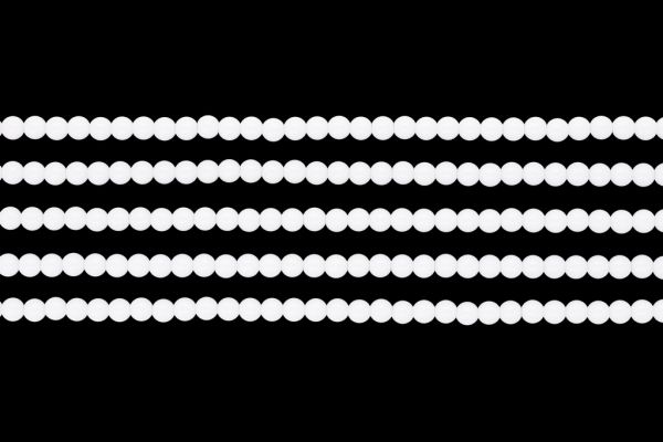 NATURAL STONE BEADS - QUARTZ SYNTHETIC MILKY WHITE - 4mm - PACKAGE (5x94pcs.) Hole-1.0mm