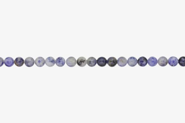 NATURAL STONE BEADS - SODALITE - 6mm - STRING (64pcs.) Hole-1.0mm
