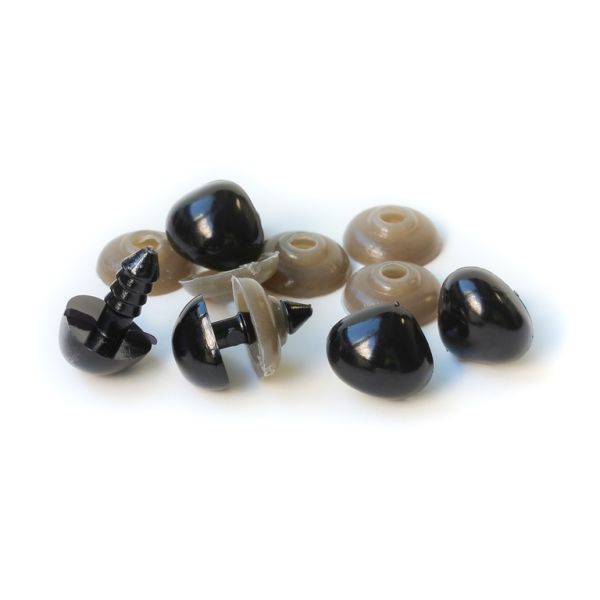 МАТЕРИАЛИ ЗА КРАФТ И ДЕКОРАЦИЯ - НОСЛЕТА НА ВИНТ - 11х10х5мм ЧЕРНО - 20 бр.